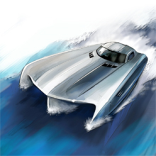 Mercedes-Benz SLS AMG boat for Top Gear