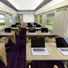 Russian Railways' educational class train car