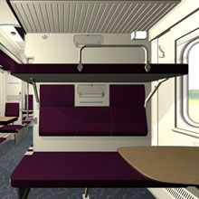 Economy class night train car for TCS