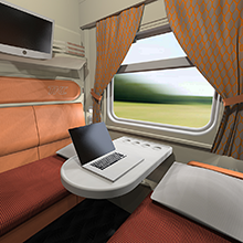 2-seater train compartment restyling for TCS