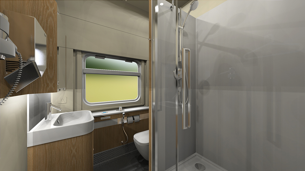 Shower train compartment for TCS