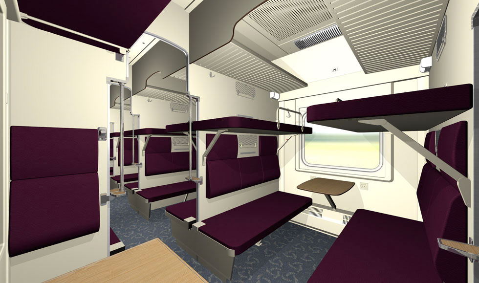 Economy class night train car for TCS